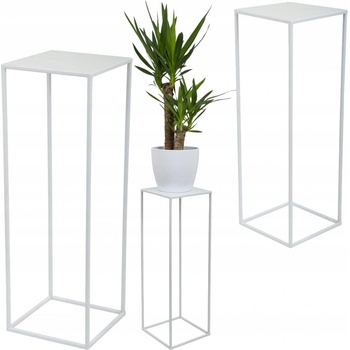 DekorStyle Stojan na květiny SILVIA 70 cm bílý
