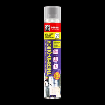 DEN BRAVEN Stříkací pistolová pěna pro zateplení THERMO-QUICK 750 ml