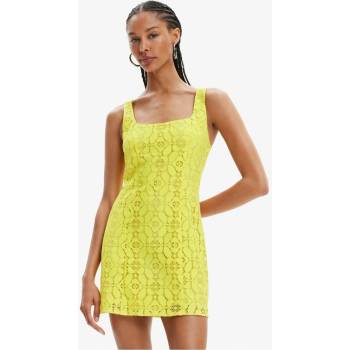 DESIGUAL WOMEN'S SHORT DRESS YELLOW žlutá DESIGUAL 8445110411148
