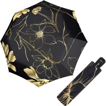 Doppler Fiber Magic Fiore dámský plně automatický deštník černý