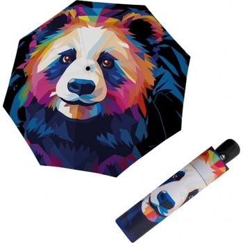 Doppler Modern Art Magic Mighty Panda dámský plně automatický deštník vícebarevný
