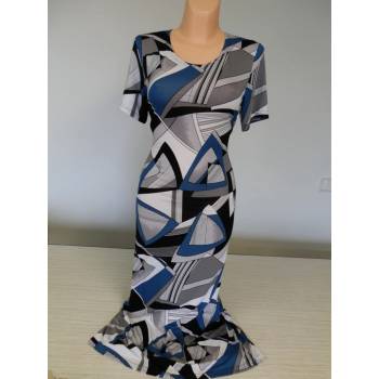 Drahstyl dlouhé letní šaty Monna modrá