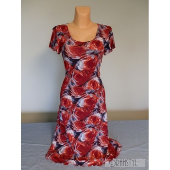 Drahstyl dlouhé letní šaty přes plavky Kolorta červená