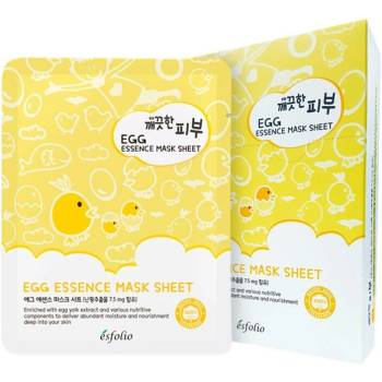 Esfolio Pure Skin Egg Essence Mask Sheet Textilní maska s vaječným žloutkem 25 ml