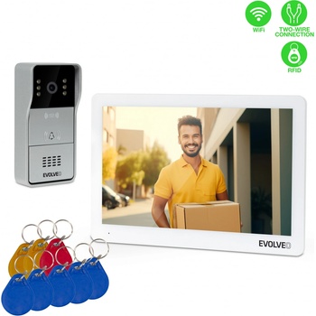EVOLVEO DoorPhone 10-2W - 2 drátový videotelefon s aplikací 32GB pamětí DP-10-2-W