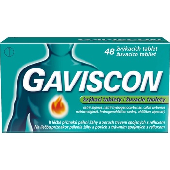 GAVISCON POR 250MG/133,5MG/80MG TBL MND 48