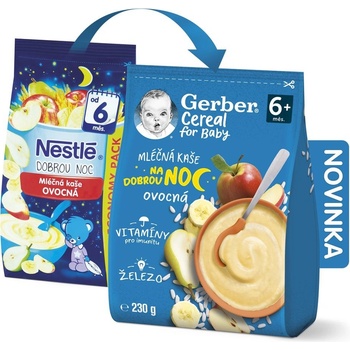 Gerber Cereal for Baby Mléčná kaše na dobrou noc ovocná 230 g