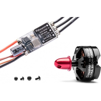 GRAUPNER Combo set Telemetrická regulace HOTT 20Amp SBEC + Ultra 2804-2300Kv pravotoč./tlač. CW