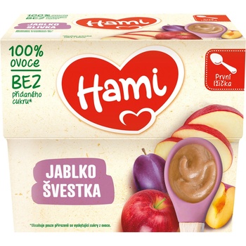 Hami 100% ovoce Jablko švestka 4 x 100 g