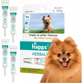 HAPPS Bylinné kapky proti blechám a klíšťatům pro malé psy 5-10 kg
