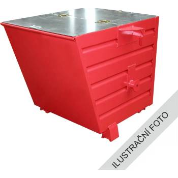 Happy End Výklopný kontejner TRV s víkem červená nosnost 2000 kg PLN 8825/CE