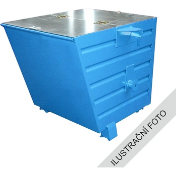 Happy End Výklopný kontejner TRV s víkem modrá nosnost 2000 kg PLN 8825/MO