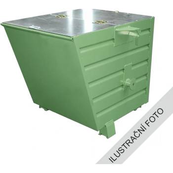 Happy End Výklopný kontejner TRV s víkem zelená nosnost 2000 kg PLN 8824/ZE