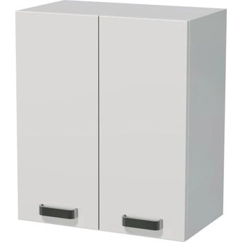Intedoor Sonata HZ 60 skříňka nad pračku, 2x dvířka, bílá lesk, závěsná IN-200-HZ-60