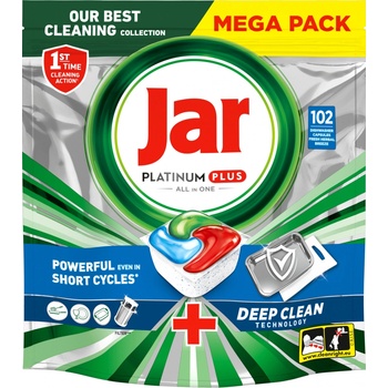Jar Tablety do myčky Platinum Plus Blue Deep Clean 102 ks