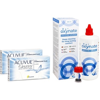 Johnson & Johnson Acuvue Oasys 12 čoček + Oxynate Peroxide 380 ml s pouzdrem