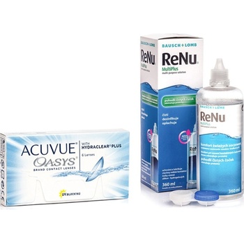 Johnson & Johnson Acuvue Oasys 6 čoček + ReNu MultiPlus 360 ml s pouzdrem