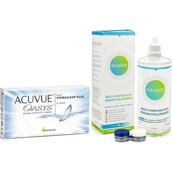 Johnson & Johnson Acuvue Oasys 6 čoček + Solunate Multi-Purpose 400 ml s pouzdrem