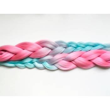 Kanekalon Easy Braid a Miss Rola Barva: PINK/L-PINK/L-MINT (unicorn), Značka: Miss Rola