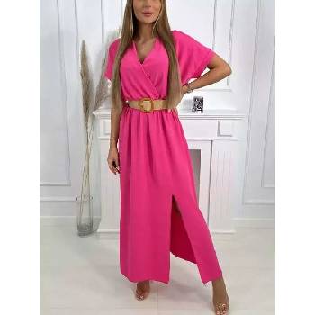 Kesi dámské šaty s páskem 6012F růžová