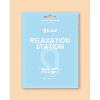 kkul Pleťová maska s kyselinou hyaluronovou a kolagenem Relaxation Station Hyaluronic Collagen Sheet Mask - 25 ml