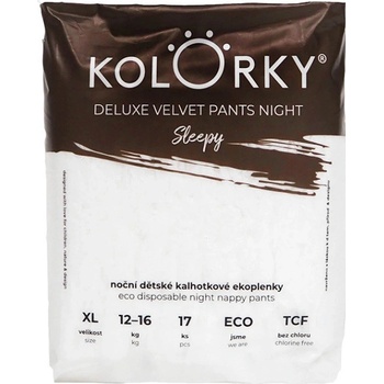 Kolorky Deluxe Velvet Eko sleepy XL 12-16 kg 17 ks