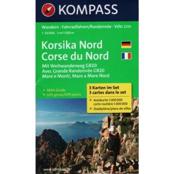 Kompass 2250 Korsika sever 1:50 000 turistická mapa