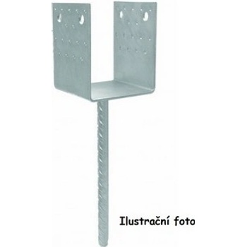 Kotevní patka U 100x100 pr. 20 délky 250 Zn.