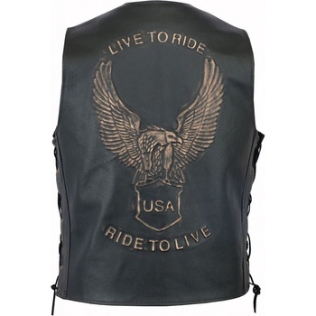 Kožená vesta Live to ride Eagle
