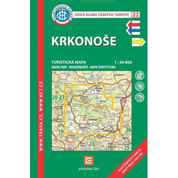 Krkonoše - turistická mapa KČT č.22