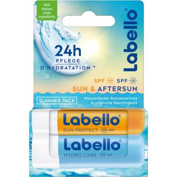 Labello Sun Protect OF 50 + Hydro Care OF 15 Pečující balzám na rty 2 x 4,8 g