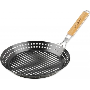 Lamart Grilovací pánev uhlíková ocel dřevo černá 30 cm