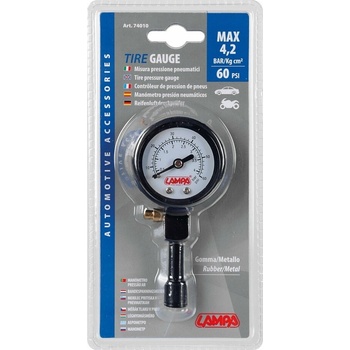 Lampa Kovový pogumovaný pneuměřič 4,2 bar