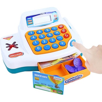 Lamps Pokladna registrační na baterie set s českým zbožím a doplńky LCD display Světlo Zvuk