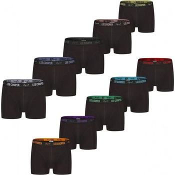 Lee Cooper černé (LCUBOX10P06-1948379) 10 PACK pánské boxerky