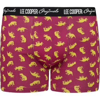 Lee Cooper pánské boxerky Patterned tmavě červená