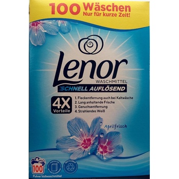 Lenor prací prášek na bílé prádlo Waschmittel Aprilfrisch 100 PD 6 kg