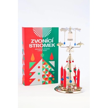 Logimax Česká obnovená výroba Tradiční andělské zvonění stromek stříbrný