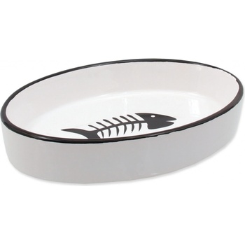 Magic Cat miska keramická oválná s rybkou 16 cm