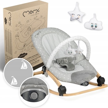 MoMi lehátko Lumiwood šedá