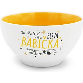 Nekupto Snídaňová miska Nejvíc bezva babička 400 ml 13,2x7,2 cm