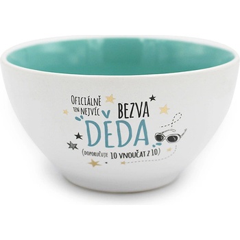 Nekupto Snídaňová miska Nejvíc bezva děda 400 ml 13,2x7,2 cm