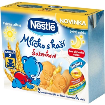 Nestlé Mlíčko s kaší sušenkové 2 x 200 ml
