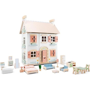 New Classic Toys New Classic Toy Dřevěný dům pro panenky s nábytkem 10730