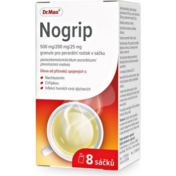 NOGRIP POR 500MG/200MG/25MG POR GRA SOL SCC 8