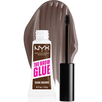 NYX Professional Makeup The Brow Glue Instant Brow Styler tónovací gel na obočí s extrémní fixací 04 Dark Brown 5 g
