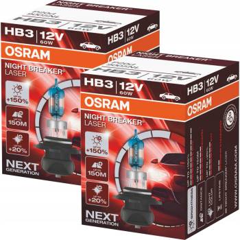 Osram Night Breaker Laser +150% HB3 P20d 12V 60W 2ks