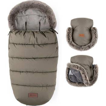 Petite&Mars Set zimní 4v1 Arctic Furry Mocha Mousse