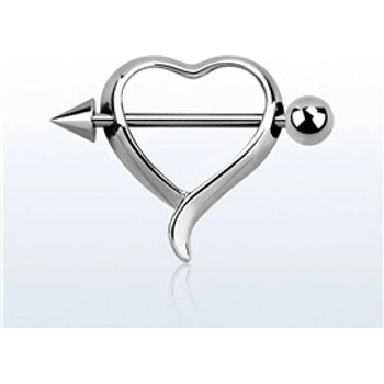 Piercingate piercing do bradavky srdíčko PBR00037