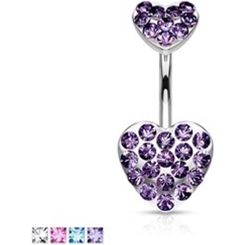 Piercingate piercing do pupíku Srdíčko s kamínky PBP00296